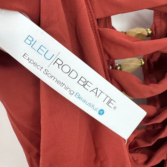 Bleu by Rod Beattie Kore Lace Down Mio One-Piece Swimsuit Sienna Size 14 NWT - Picture 10 of 13